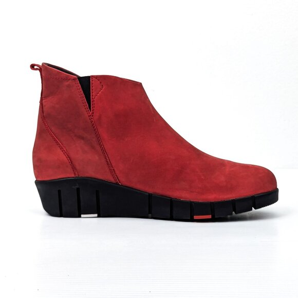 Wolky Women Phoenix Dark Red Zip Wedge Ankle Boots size 13US EUR 43 - Picture 4 of 8